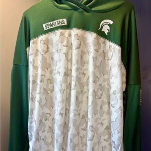 Women’s Michigan State Spartans Long Sleeve Tee with a hood